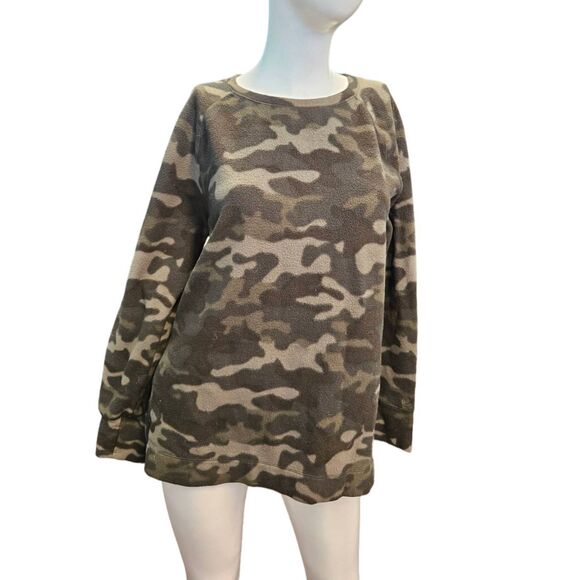Cuddle Duds Camo Fleece Sweatshirt size Large - Picture 1 of 7